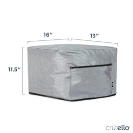 Crutello Indoor Grill Cover with Storage Pockets Compatible with Ninja Foodi Indoor Grill - Small Appliance Dust Cover Measuring 16" x 13" x 11.5"