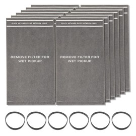 EPLZON 9-38737 Reusable Wet Dry Dust Cloth Filter Bag fit for Most Craftsman 2 to 2.5 Gallon Shop Vacuums and Powerhead Bucket Vac(12 Shop Vacuum Bags With 6 Retaining Band)