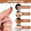 BOHUIZ 10 Pcs Hearing Aid Domes, Dark Gray Tulip Domes