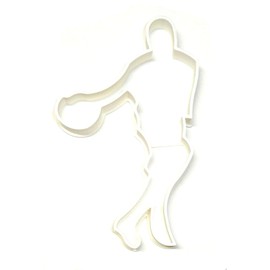BASKETBALL PLAYER SHOOTING BALL JUMP SHOT DRIBBLE TEAM MARCH MADNESS SPECIAL OCCASION COOKIE CUTTER BAKING TOOL 3D PRINTED MADE IN USA PR2414