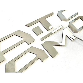 Chrome Tailgate ABS Plastic Letters Compatible with Taco 2016-2023 Rear Inserts Not Decals