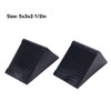 Mini Rubber Wheel Chock Set, 2PCS 5x3x2-1/2in Wheel Stopper Blocks