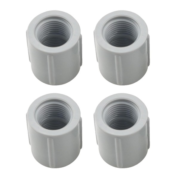 WELWIK 4PCS Female Polyvinyl Chloride Couplings Double Female Threaded Coupling
