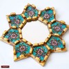 "Handmade" Turquoise Hanging mirror wall art decor | Peruvian Accent
