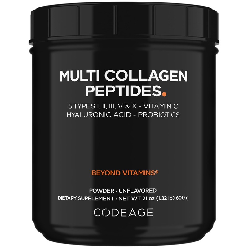 Codeage Suplemento en Polvo con Péptidos de Colágeno y Probióticos