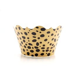 Cheetah Party Supplies Cupcake Wrappers (12 Pack) - "Let's Get Wild" Bachelorette Party Decor, Safari Party Decorations, African Jungle Animal Print Party Favors, Orange Spotted Cat Cheetah Birthday