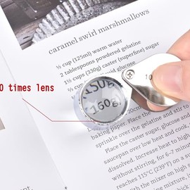 Lupa Joyero para Relojero De Bolsillo Portátil, Lupa de Mano 20X Lupas de Joyero con Estuche Aplicadas a la Ciencia Lectura de Libros Periódicos Insectos Hobby Observación (20X)