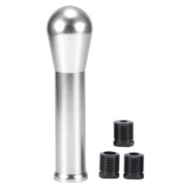 15cm/5.9in Manual Automatic Shift Knob Gear Stick Aluminum Alloy Accessory Universal for CarSilver