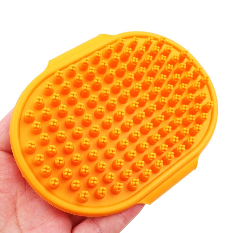 Tiardey 3pcs Pet Grooming Shampoo Brush,Soothing Massage Rubber Bristles Curry