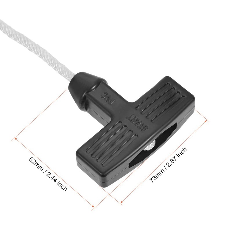 sourcing map Recoil Start Rope with Handle 6 mm Diameter