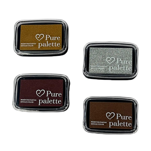 INCAUCA 4 Colors Ink Pads for Rubber Stamps, Washable Stamp