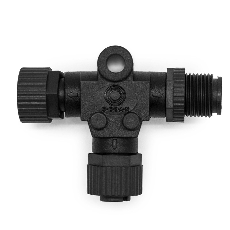 T Connector for NMEA 2000 3 Port Connector 5-Pin M12