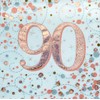 OAKTREE UK 635852 Oaktree Sparkling Fizz 90th Rose Gold 33cm