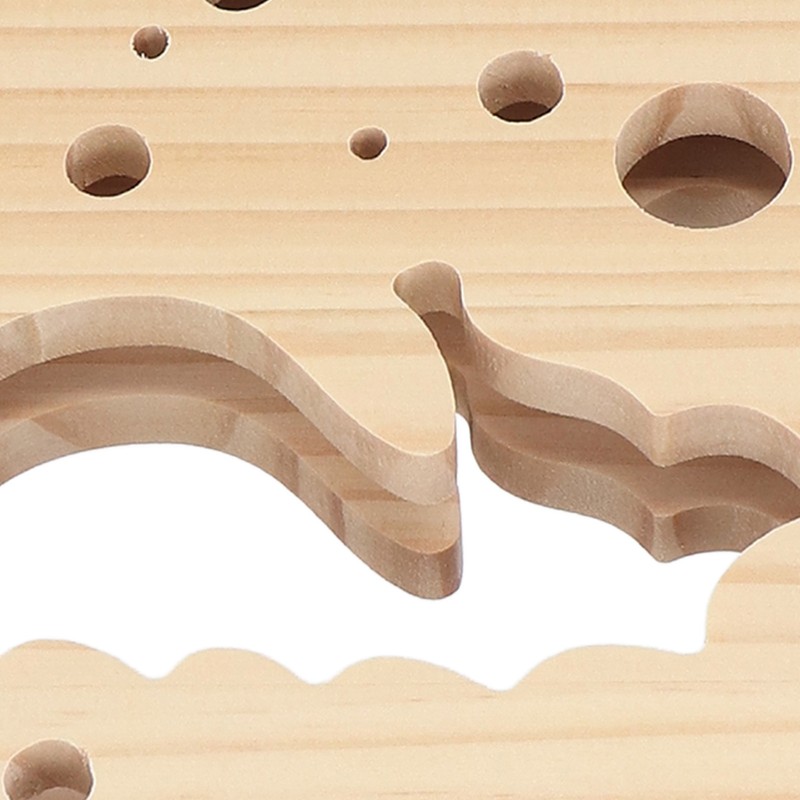 Wooden 3D LED Light Hollow Seahorse Pattern USB Power Supply