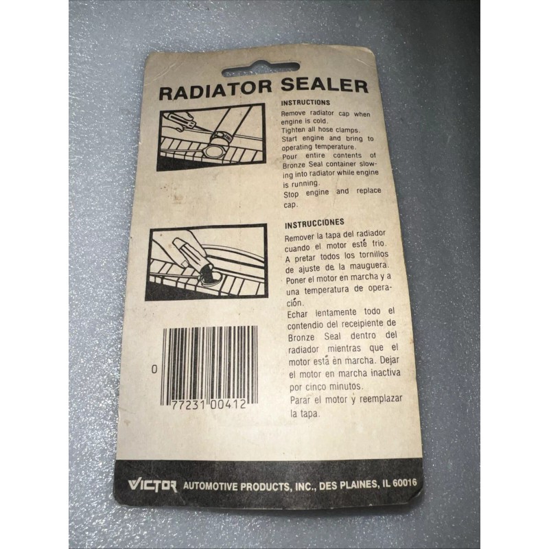 Victor Bronze Seal Radiator Sealer Stop Leak Vintage Made In