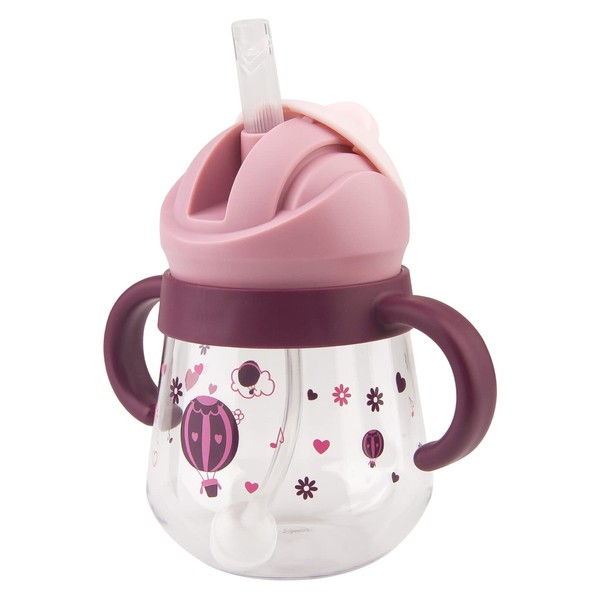 Baby Sippy Cup with Weighted Straw, Spill Proof Baby Straw