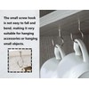 Lhbwhiz Pack of 100 Screw Hooks, 1/2 Inch Hooks, with