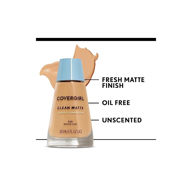 Covergirl Base Maquillaje Líquida Clean Matte Buff Beige