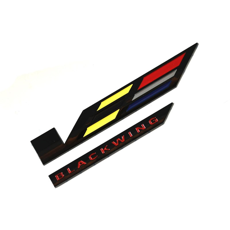 3Pcs V-Blackwing Emblems 3D Car Badge V Logo Replacement for