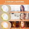 Auxmir 8'' Wall Mounted Lighted Makeup Mirror, 3200mAh Rechargeable Double-Sided