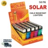 solar Wholesale SOLAR Lighter - Bulk Pack of 50 Multi-Color