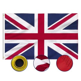 Lixure Union Jack Flag British Flag UK Flag 5ftx3ft/150 x 90cm Heavy Duty Embroidered Flag of UK 210D Nylon Large Flag for Outdoor and Indoor