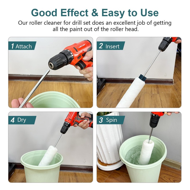 scottchen PRO Paint Roller Cleaner Dryer Washer Cleaning Tool for