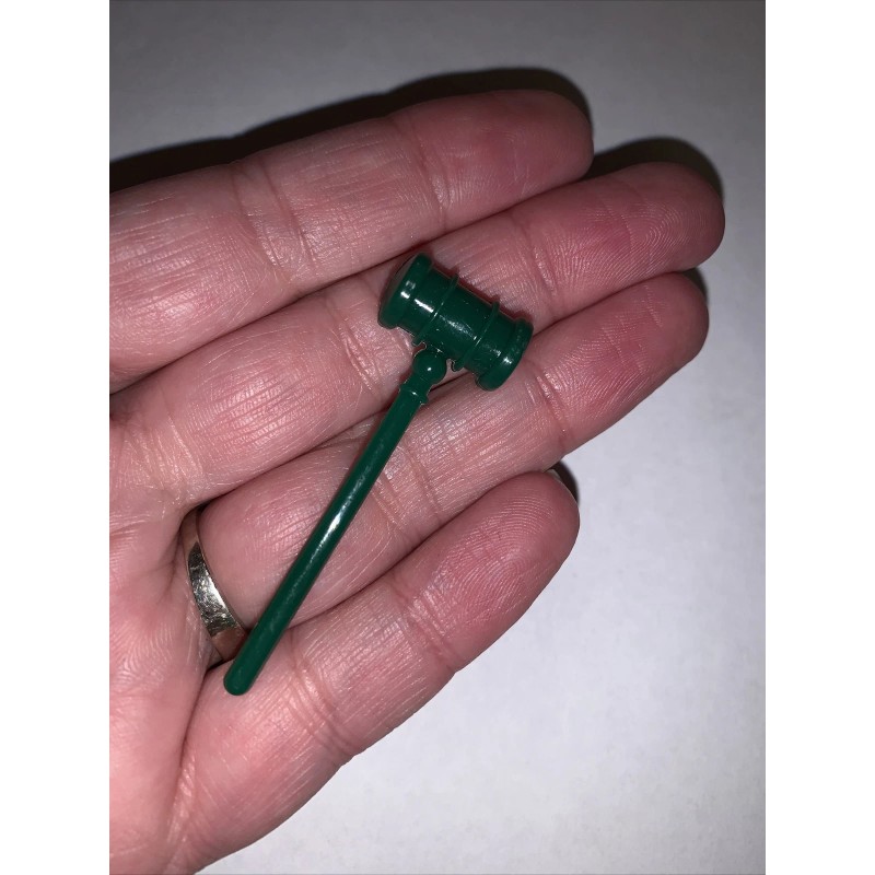 Toy Miniature Green Gavel (auctioneer, judge)