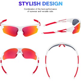 BEACOOL Polarized Sports Sunglasses for Men Women Youth Baseball Fishing Cycling Running Golf Motorcycle Tac Glasses UV400