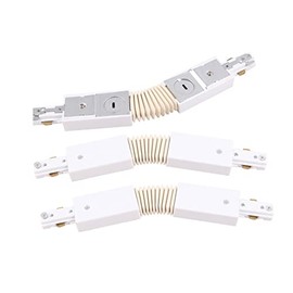 H Track Flexible Connector H Type Single Circuit 3-Wire-1 Track Lighting H Track System Track Lighting Accessories White