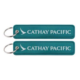 Cathay Pacific Hong Kong HK Airways Airlines Asia Asian Airline Flag Carrier Aircraft Air Airplane Flight Keychain Key Tag Chain Fob Ring