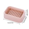 Bathroom Double Layer Grid Drain Soap Box, Dish Storage Case