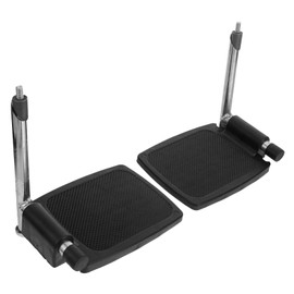 Healeved 1pair Replaceable Wheelchair Footrests Leg Rest Pedals Anti-slip Protection Compatible Wheelchair Models Portable Design for Easy Storage
