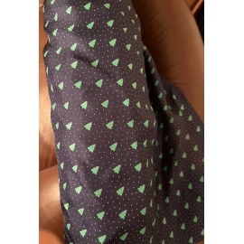 Ratti RARE Ratti Vintage Silk Christmas Trees Print Fabric 1999? By The Yard.