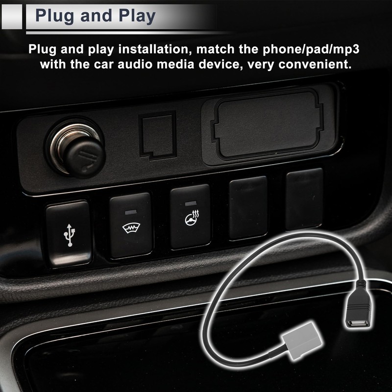 RATCHROLL Audio Aux Adapter Cable Wire for Honda Convenient Stereo
