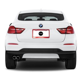 DMSE Solid Color Metal Universal License Plate Frame (Red)
