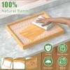 2 Pack Bed Tray Table with Foldable Legs, Bamboo Breakfast