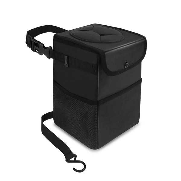 QIUPFGUT Car Rubbish Bin, Car Bin with Lid, Car Waste