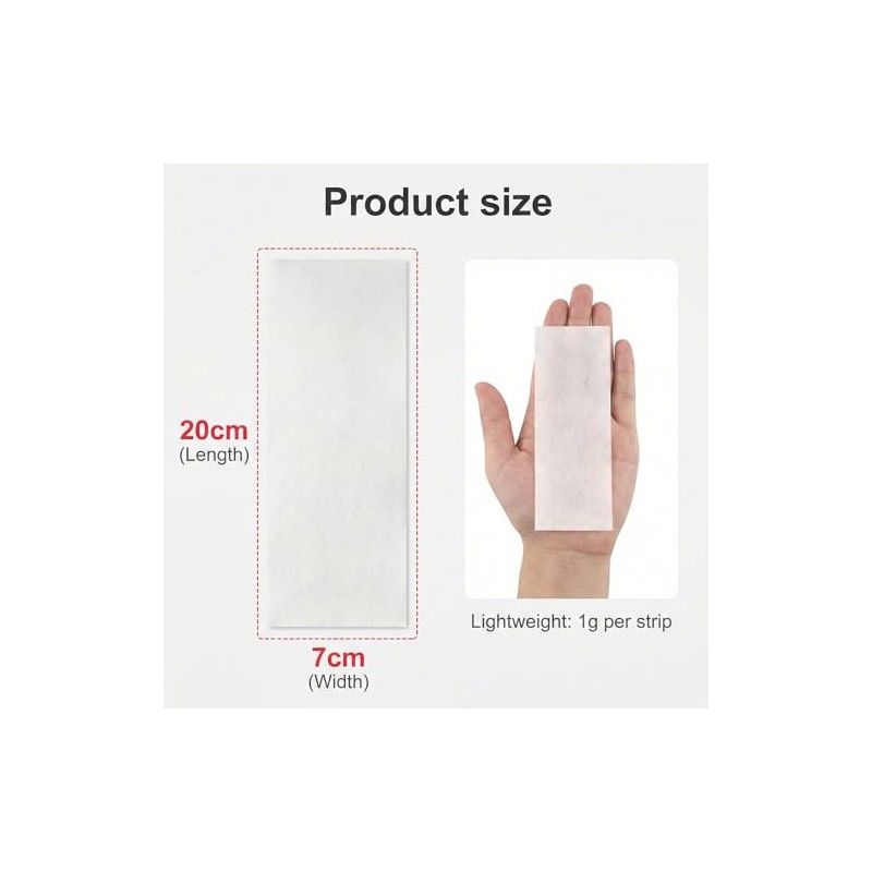 100Pcs Professional Non-Woven Bikini & Facial Wax Strips - Soft