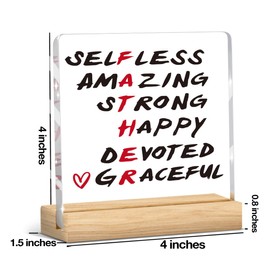 Inspirational Fathers Day Birthday Gifts for Dad from Daughter Son Acrylic Plaque Sign Valentines Christmas Appreciation Thank You Gifts for Dad Father Daddy Office Desk Decor for Home Acrylic Sign