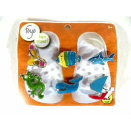 Foyo Pins Colorful Croc/Shoe Pins Set of 6 Summer Theme