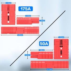 jamgoer Anderson Connector 50A 6-12 Gauge Battery Quick Connect/Disconnect Plug Kit 12V-36V for Car ATV Winch Trailer Motor, 4 Pack Red