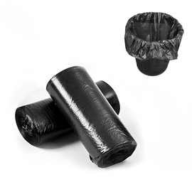 Yourkar Car Trash Can, Foldable Waterproof Leather Car Garbage Organizer Holder, Automotive Mini Dustbin Container with One Roll Trash Bag, Universal Interior Car Accessories (Trash Bag)