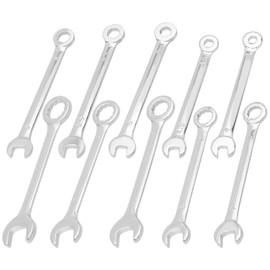 Mesee 10 Pieces Mini Combination Wrench Set Metric Small Ignition Wrenches 4-11mm Open and Box End Wrench Set Dual-Use Spanner Hand Repair Tool for Automotive Bike Industry Machine Home Appliance