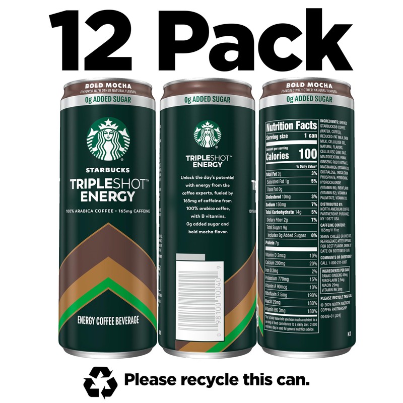 Starbucks Tripleshot Coffee Energy Drink, Bold Mocha, 11 fl oz