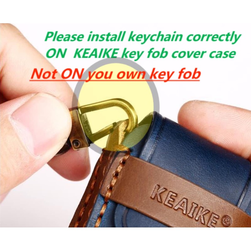 Genuine Leather Remote Key Fob Case Protector Cover Holder Fit