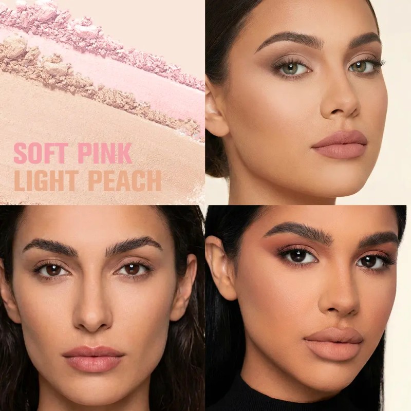 Polvo Suelto Dúo Iluminador Y Corrector, Fijador De Maquilla