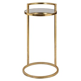 Uttermost Cailin Accent Table in Gold Leaf