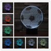 3D Visual Soccer Night Lamp USB LED Touch Football Shaped
