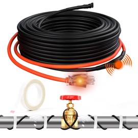 HEATIT JHSF 140ft Self-Regulating Pipe Heating Cable for Pipe Freeze Protection, Automatic with Built-in Thermostat for Metal And Plastic Home Pipes,Energy-Saving Heat Tape for Pipes ETL Listed120V 3W